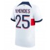 Paris Saint-Germain Nuno Mendes #25 Kopio Vieras Pelipaita 2023-24 Lyhyet Hihat
